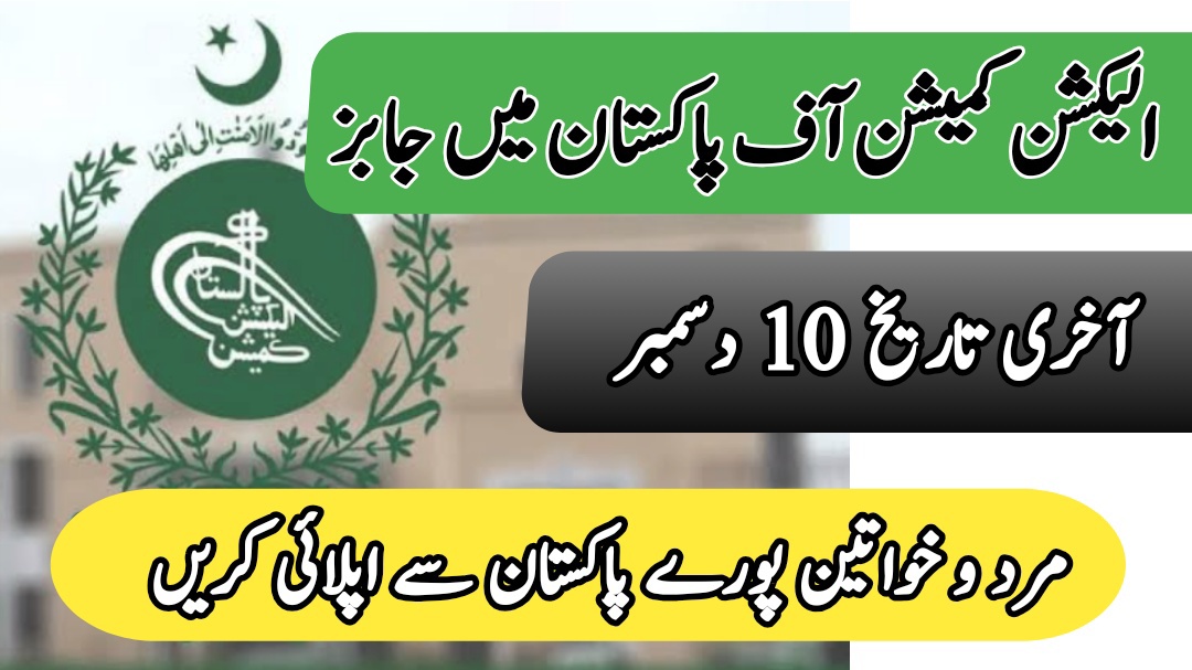 Data Entry Operator Jobs at Election Commission of Pakistan 2023